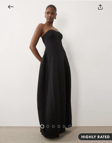Asos design black sweetheart - asos,