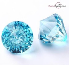 LARGE FACETED LIGHT BLUE