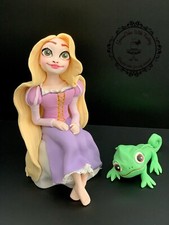 Unofficial Princess Rapunzel And Chameleon Pascal Edible Birthday Cake Topper