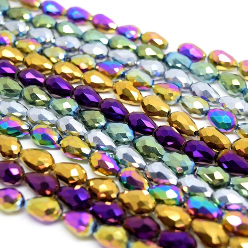 Faceted teardrop crystal - faceted,