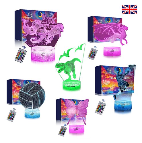 Optical illusion led night - 3d,