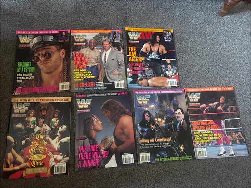 Wwf magazines x18 years 1995 - magazines.,