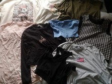 Ladies Teens size M 12-14 Tops Bundle x9 Disney sweatshirt t-shirts tops