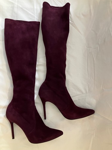 Stuart weitzman burgundy suede - burgundy,