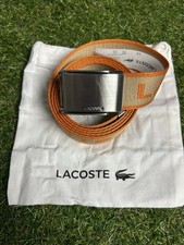 Lacoste Engraved Plate Buckle Lettered Woven 110cm