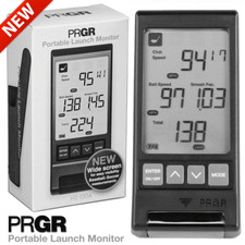 PRGR GOLF LAUNCH MONITOR MEASURES DISTANCE, SMASH FACTOR, SWING & BALL SPEED