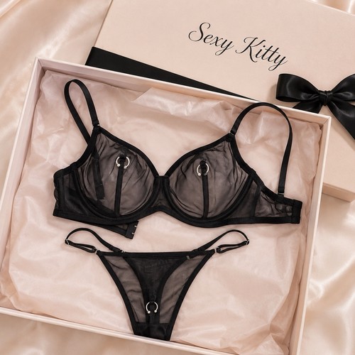Black sheer mesh - sheer,