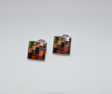 Duchamp London Men's Cufflinks , Silver -  multi-coloured designed, BRAND NEW