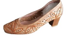 Pitillos Duo Of Brown's Soft Leather Ladies Court Shoes Size UK 4 EU 37