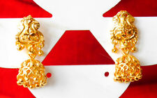 Real looking 22 ct gold plated EARRINGS - Indian Arabic Ethnic Style  H21