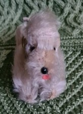 Steiff Poodle "Snobby" Dog  Mohair Jointed limbs 5 inches tall No Button 1950s