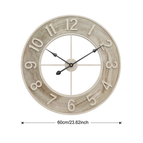 60cm woodgrain wall clock - wall,