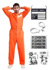 Mens Prisoner Costume Overall