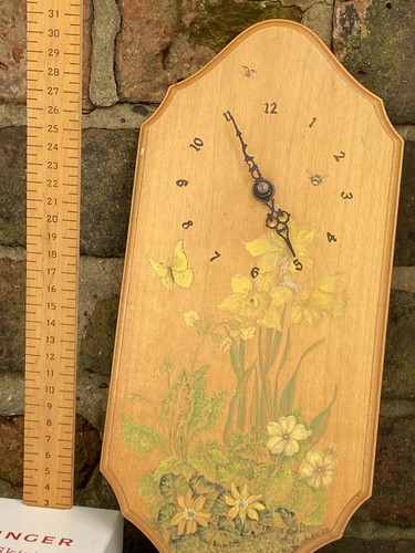 Vintage wooden wall clock - vintage,