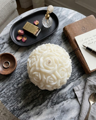 Handmade rose ball - handmade, 3d
