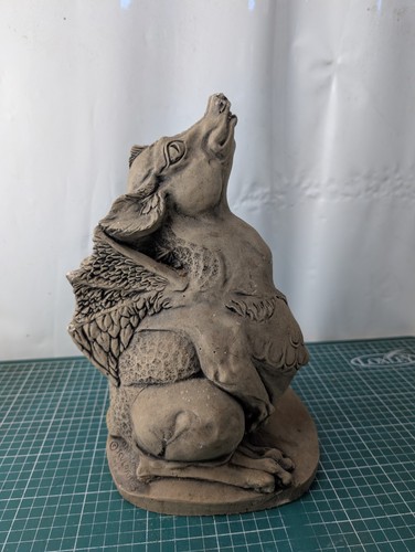 Vintage cast stone statue - stone,