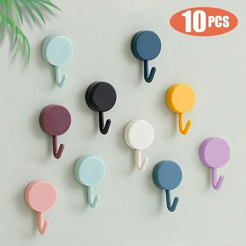 10pcs self adhesive wall hooks - adhesive,