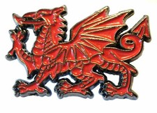 WELSH DRAGON  PIN BADGE TOP