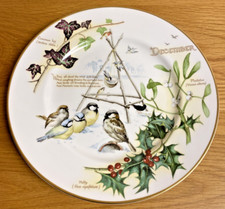 ** Caverswall  "Country Diary Of An Edwardian Lady" - Plate - December - 27cm **