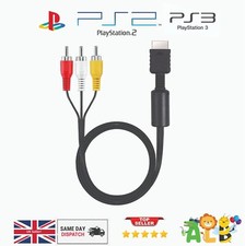 RCA to AV Video Audio TV Scart Cable Lead for PS1 PS2 PS3 Playstation Console