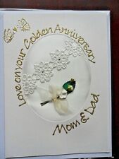 Golden wedding anniversary Hand Made cards, Mom & Dad, Nan & Grandad, Wife