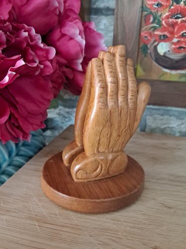 Vintage hand carved praying - hand,