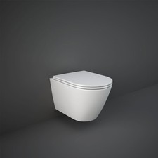 RAK Resort Rimless Wall Hung Toilet - Slim Sandwich Soft Close Seat