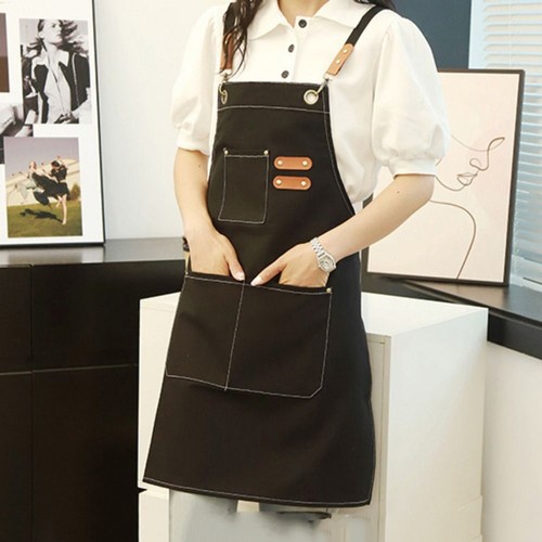 Canvas barista nail apron - barista,