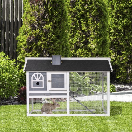 Pawhut rabbit hutch - rabbit, guinea