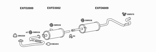Euroflo exhaust system for - exhaust,