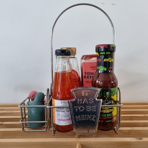 Heinz metal condiment - heinz, tray
