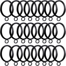24Pcs Black Metal Curtain