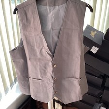 Men's Retro  Waistcoat Vest Formal Light gray