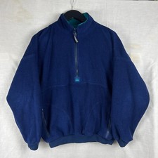 Douglas Gill Polartec Fleece 1/4 Zip Mens Medium Navy Sailing Preppy Nautical