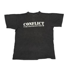 Vintage Conflict Punk Shirt 90s Tour Concert Band Tee Crass Rudimentary Peni 80s