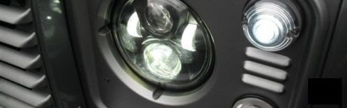 Pair led black - pair, headlights