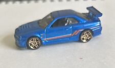Hot Wheels Nissan Skyline GT-R R34 2014 Factory Error See Pictures-mint ?