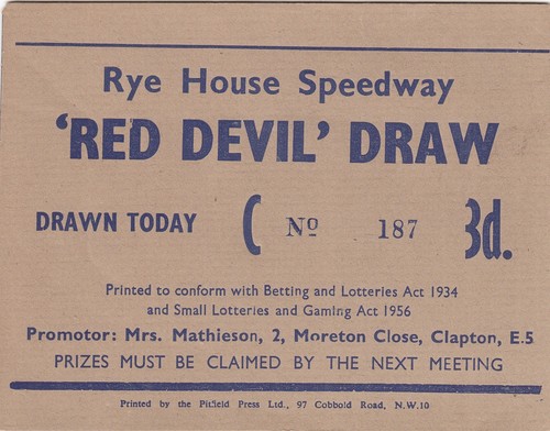 Ticket rye house - ticket,