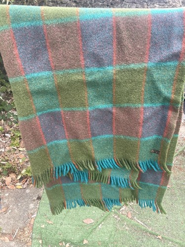 Vintage all wool blanket throw - vintage,