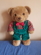 Vintage Allders Large Teddy Bear "20in Xmas, Christmas Soft Bear
