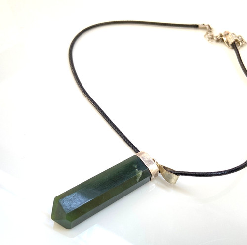 Jade men pendant 925 sterling
