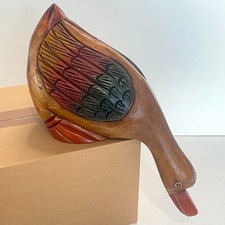 Wooden Duck Hand Carved &