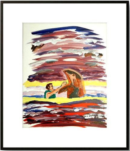 Dolphin original signed - dolphin, 16x20