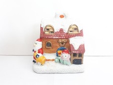 Christmas Village House Ceramic Tea Light Holder - Santa's Grotto Snowman - GC