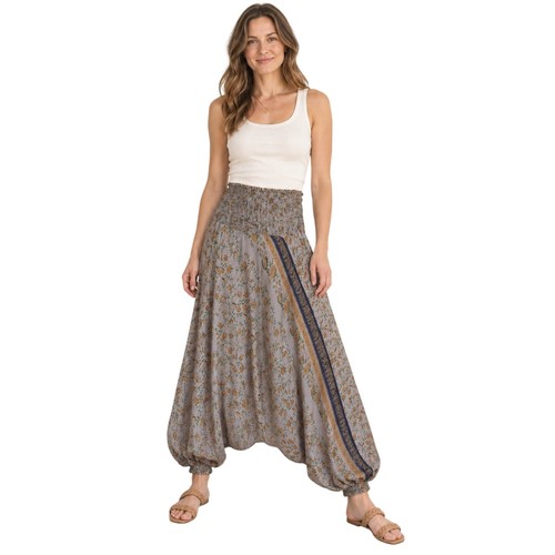 Womens bohemian silk harem - silk,