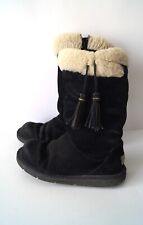 UGG Boots Women's W PLUMDALE BLK SUEDE 100% Wool Size UK 5.5 Winter Comfort