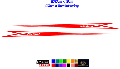 Shetland side hull decal - 3.7m,