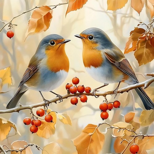 Two bird diamond - bird, art