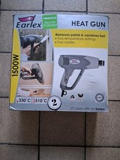 Earlex Heat Gun 1500w Two Temperature Settings, Two Nozzles
