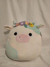 Squishmallows Belana The Cow Floral Crown 16 Inch 40cm Squishmallow by kellytoy